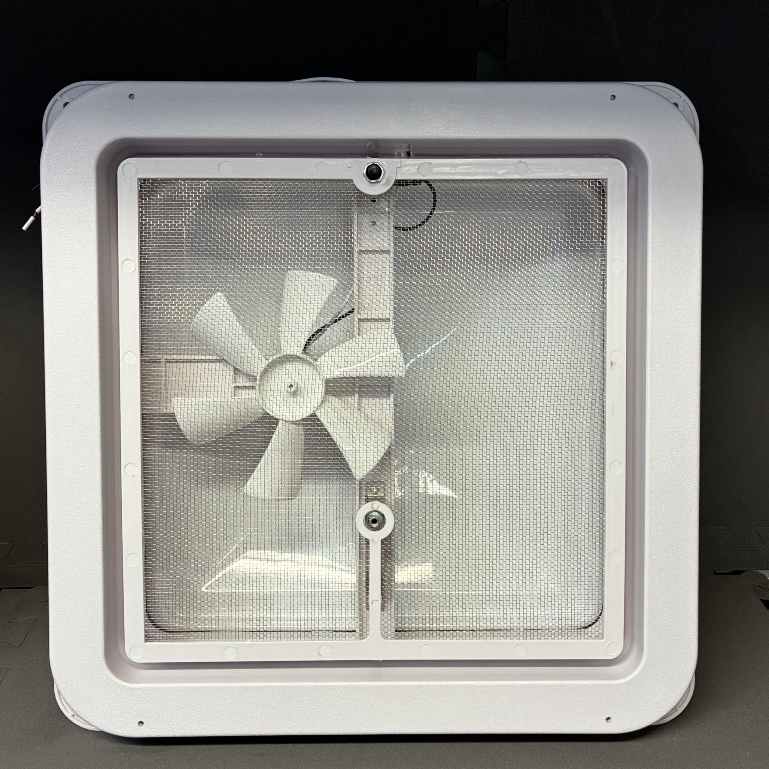 RoadReady 14 x 14 RV Roof Vent w/ 12V Fan - White - Image 3