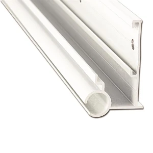 16'L Polar White Aluminum Insert Gutter/Awning Rail