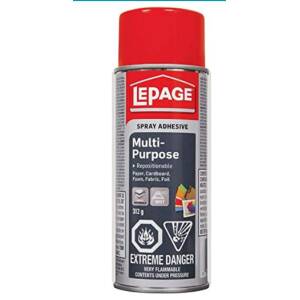 LEPAGE MULTI-PURPOSE SPRAY ADHESIVE 312G
