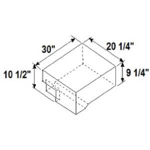 CLEARANCE WASTE TANK 16.3GAL 24-1/4 X 20-1/4 X 10-1/2 WEIGHS 10LBS