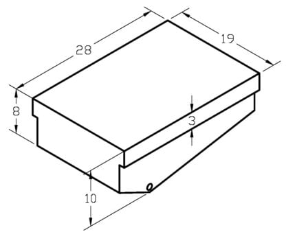 Clearance Black Water Tank 14GAL 11″ x 28″ x 19″