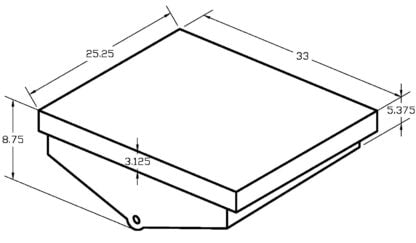 Clearance Black Water Tank 15GAL 33″ x 22″ x 9″