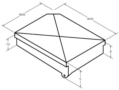 Clearance Black Water Tank 32GAL 41″ x 30″ x 9″