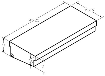 Clearance Black Water Tank 22GAL 46″ x 19″ x 8″