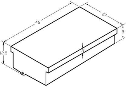 Clearance Black Water Tank 28GAL 46″ x 25″ x 11″