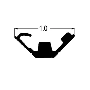 Hehr Rubber Window Track (Flock Channel) - Per FT