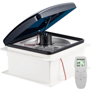RoadReady Deluxe 10 Speed RV Roof Vent w/ Remote and Rain Sensor - Smoke