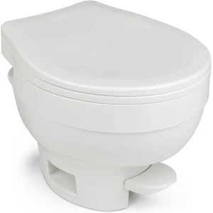 Aqua-Magic® VI RV Space Saving Lightweight Toilet – Low Profile/White