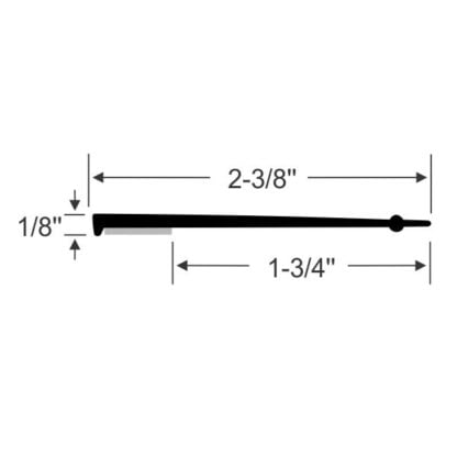 2-3/8" Flat Blade (1-3/4" Wiper) Seal - Per FT