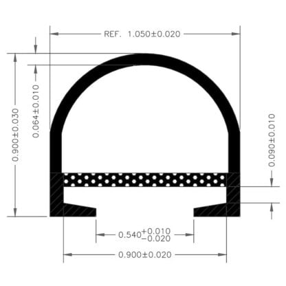 EKD D Seal For Slide Outs, 1″ x 15/16″ 35FT Roll - Image 2