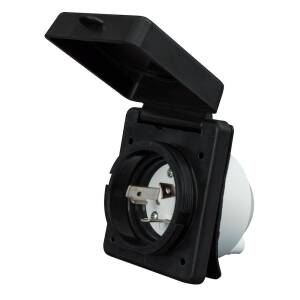 Mighty Cord 30 Amp Power Inlet, Black