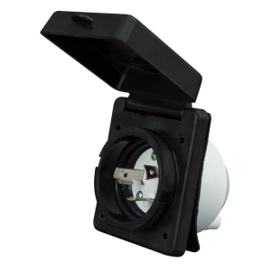 Mighty Cord 30 Amp Power Inlet, Black