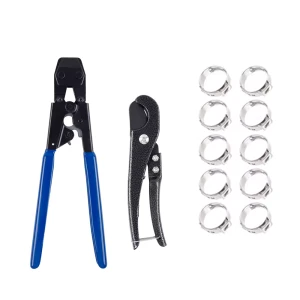 PEX Water Line Repair Kit - Crimper and Cutter w/ PEX Rings