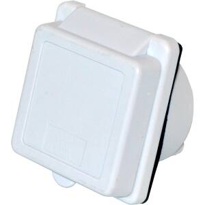 White 30A RV Power Cord Twist Lock Inlet