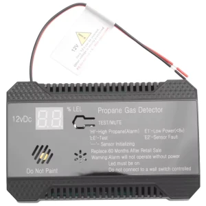 Hardwire Propane Alarm Detector 12V - Black