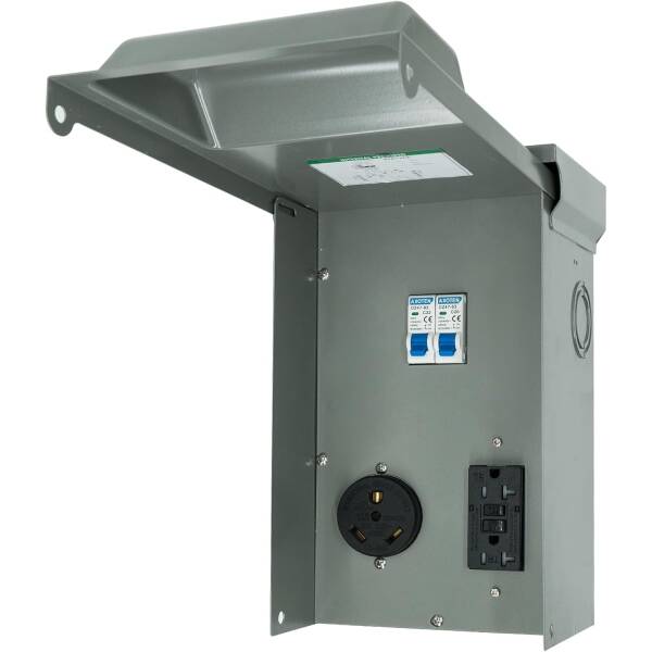 30A/20A Combination RV Power Outlet Pedestal - Edmonton RV Service