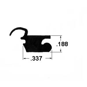 Kinro Perimeter Seal - Window Vinyl - Black - Per Foot