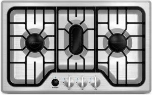 Furrion Chef Collection® 3-Burner Gas RV Cooktop - 24" Stainless Steel #FGH4ZSA-SS