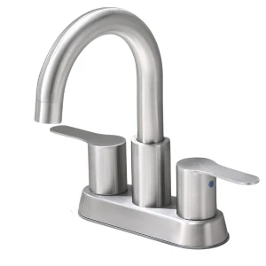 Universal RV Bathroom Faucet Deck Mount - Brushed Nickel