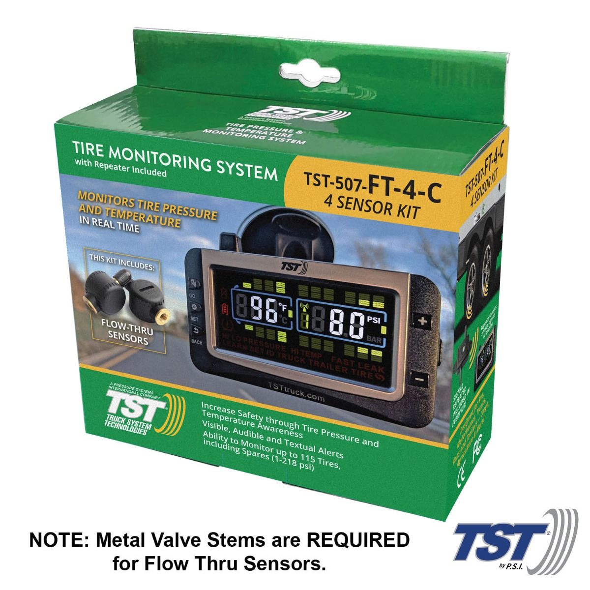 TST 507 Series 4 Flow Thru Sensor TPMS System Color Display and Repeater - Image 2
