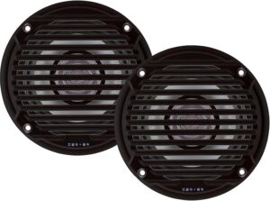 Jensen Marine/RV Speakers Black 5.25" Diameter - Pair