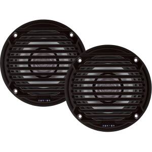 Jensen Marine/RV Speakers Black 5.25" Diameter - Pair