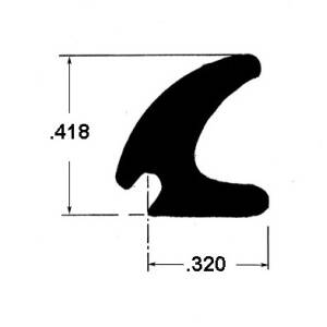 Kinro Window Vinyl Glazing Bead Black - Per Foot