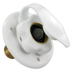Thetford City Water Flush Mount Polar White - Male Thread