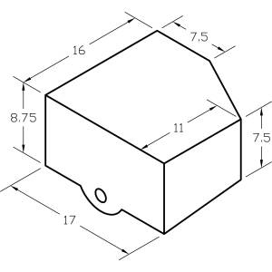 WASTE TANK 8.0GAL 17 X 16 X 8 WEIGHS 7LBS