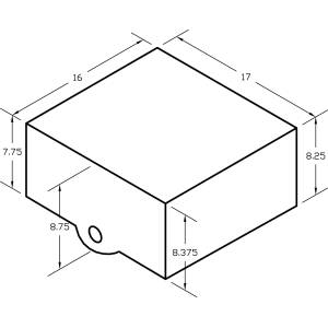 WASTE TANK 7.1GAL 16 X 16 X 9 WEIGHS 7LBS