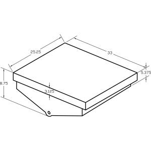 WASTE TANK 15GAL 33 X 22 X 9 WEIGHS 15 LBS