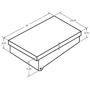 WASTE TANK 34GAL 39 X 25 X 11 WEIGHS 20 LBS