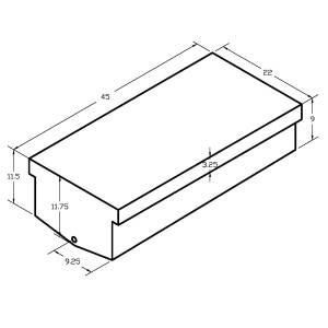 WASTE TANK 30GAL 40 X 20 X 10 WEIGHS 16 LBS