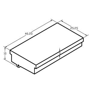 WASTE TANK 25GAL 47 X 26 X 10 WEIGHS 22 LBS
