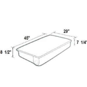 ABS WASTE TANK 28GAL 45 X 29 X 9 WEIGHS 15 LBS