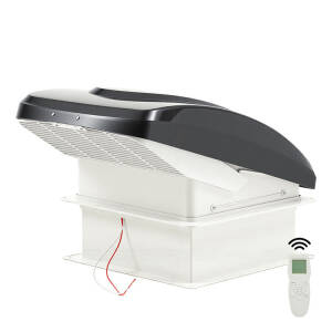 RoadReady RV Roof Vent 10 Speed Fan w/ Built In Cover & Remote