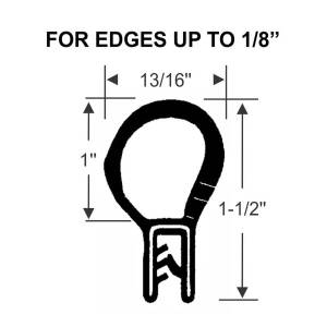 Steele Rubber Top Bulb Push-On Weatherstrip - 25ft Roll