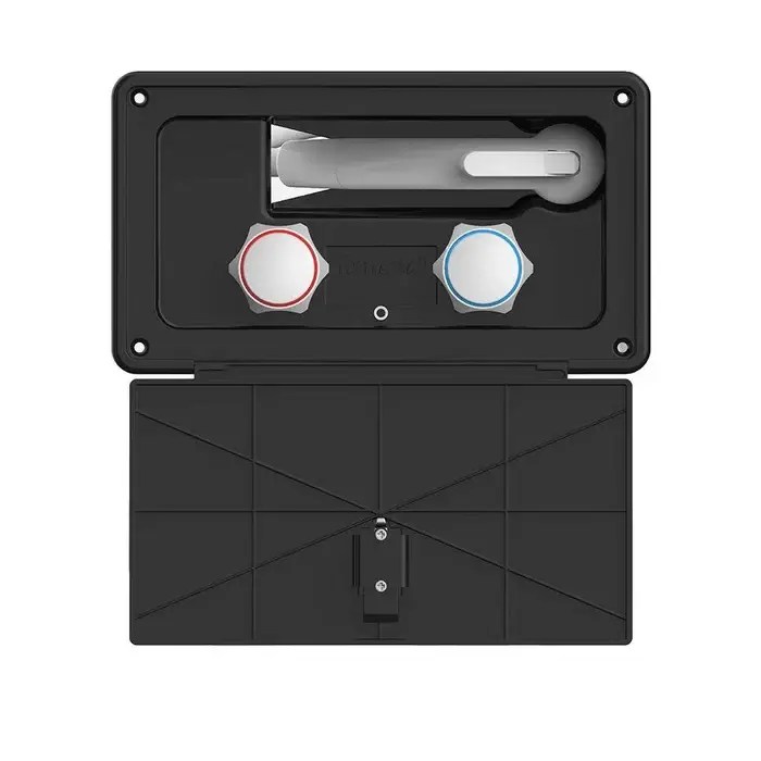 ITC Fontana Exterior Shower Box Kit Faucet with Shower Head - Black - Image 2