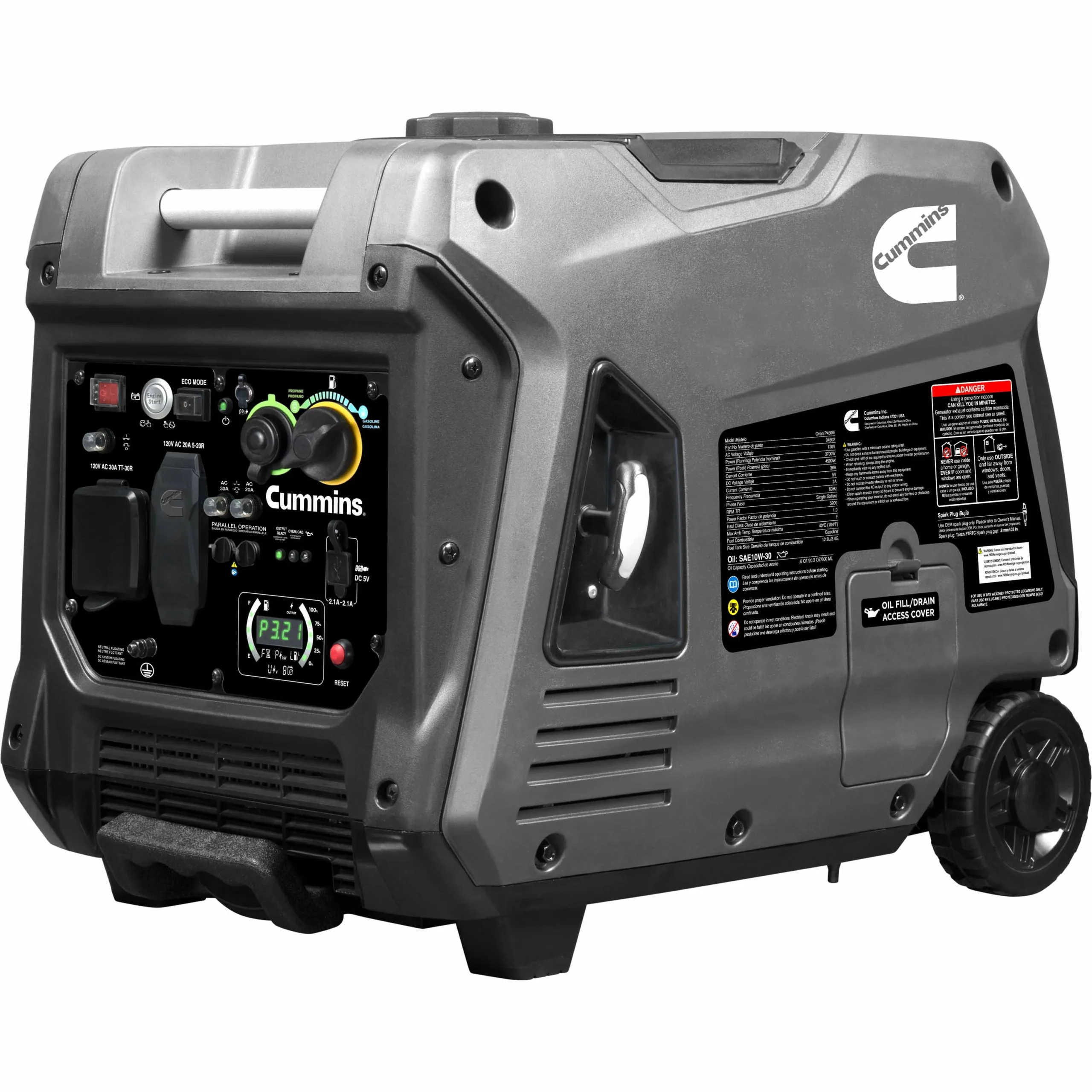 Onan P4500iDF Dual Fuel Inverter Portable Generator - Image 2
